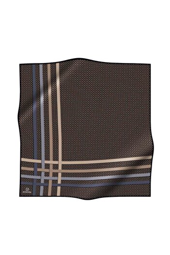 Vissona Γυναικείο Μεταξωτό Κασκόλ Twill Μαύρο - Χρυσό