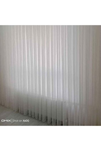 Store Taçhome Zincir Tül Perde 1/3 sık pile mutfak,balkon,salon, oturma odasına