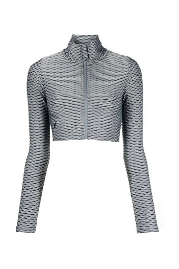 tessitura Crop zipper top 3D - Grey