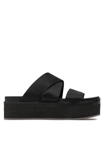 Calvin Klein Şlapi Flatform Sandal Webbing In Mr YW0YW01361 Negru