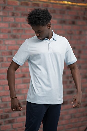 ADVANTE Regular Fit Lycra Board Patterned Polo Neck T-Shirt