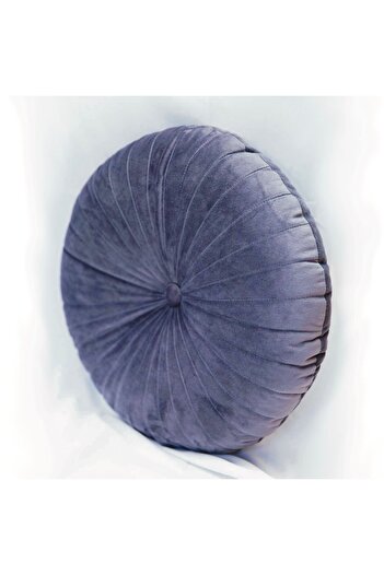 OEM Round Puffet Decorative Pillow in Dark Grey, diameter 40 cm