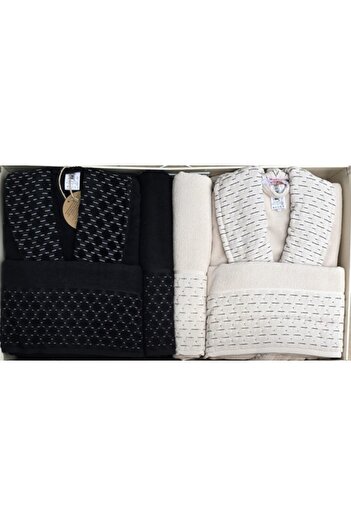 Özdilek Adria Black-A. Beige Black Family Set