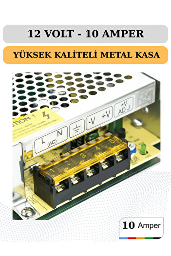 POLOTECH 12 VOLT - 10 AMPER METAL KASA ADAPTÖR