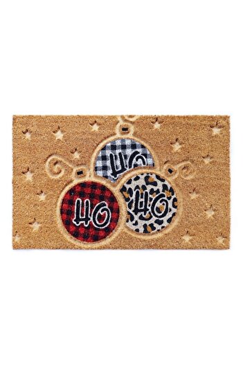 Optim Christmas Doormat, Coconut Fiber and Rubber, HO HO - 75x45 cm