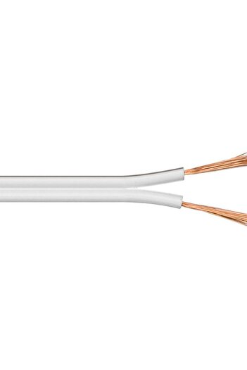 MicroConnect kabel głośnikowy 25m Biały