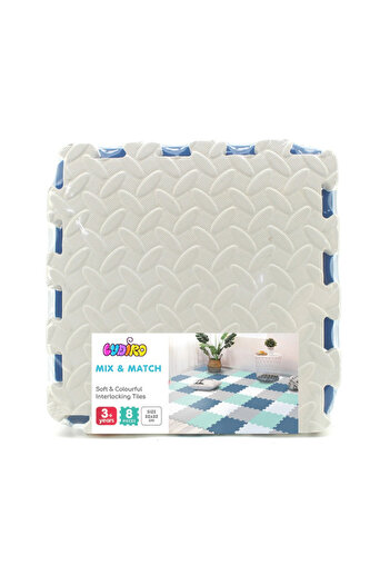 LUDIRO Children's Puzzle Carpet, 8 Pieces Pastel Mix 32x32 Cm, Non-Slip EVA Foam Play Mat