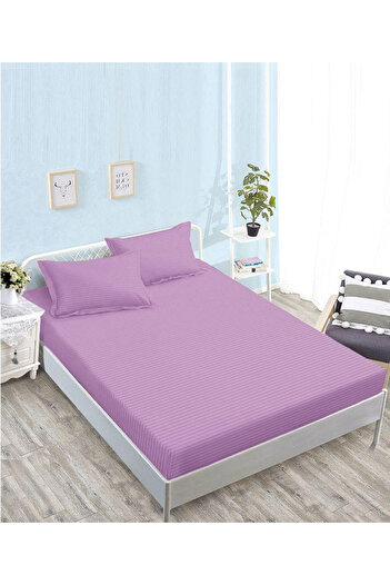 FIONNA.RO Satin Damask Duvet Cover 180x200cm - Lilac