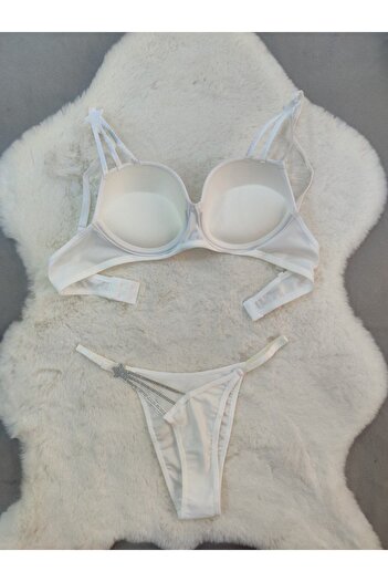 Love Angels Women's Stone Padded Supported Bra Panty Set Underwear