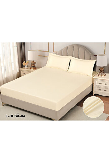 FIONNA.RO Satin Damask Duvet Cover 180x200cm - Cream