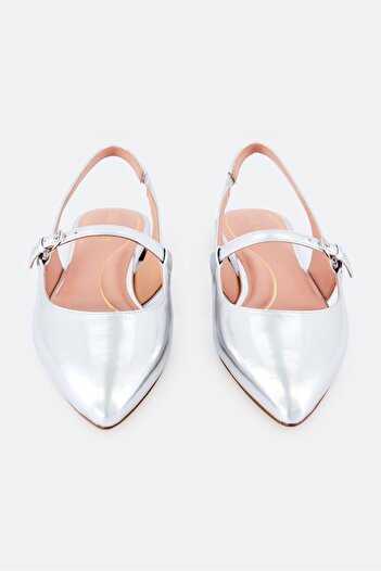 Cole Haan Women Medium Anya Sling Black Mules, Slilver