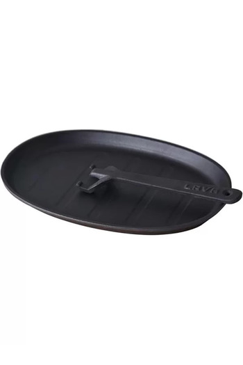 Lava Cast Oval Fajita Plate Size 18x28cm(EXCELLENT PAN HOLDER NOT INCLUDED.)