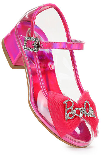 KARAMAZI Pinki Girl's Heeled Evening Dress Transparent Shoes