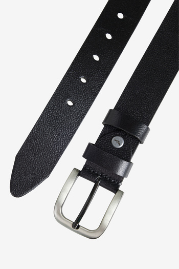 ALTINYILDIZ CLASSICS Men's Black 100% Leather Casual Belt