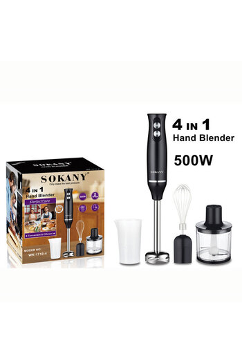 Juls & sim Juls&Sim® 4 in 1 blender with a power of 500W, 10000 RPM and 2 speeds made of Stainless Steel