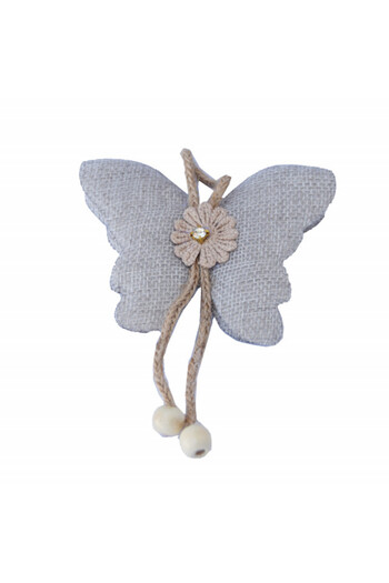 PUFO Butterfly curtain tieback set with magnet, 2 pcs, gray