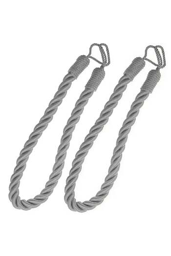 PUFO Curtain or drapery cord set, Classic model, 2 pieces, gray
