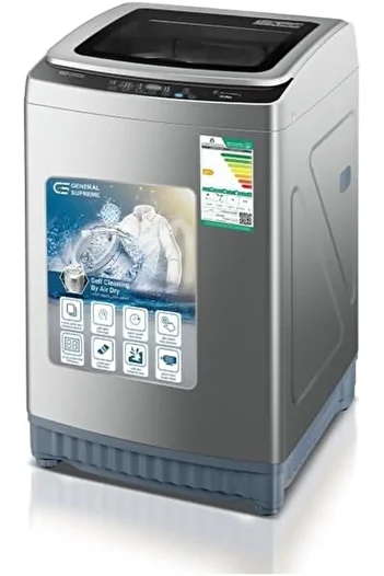 General Supreme Washing Machine Automatic Top Load 15 KG, 8 Programs, Steel, GS15T25SSA