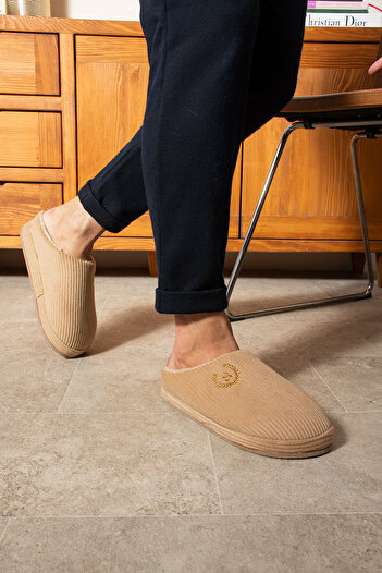 SWORD Embroidered Velvet House Slippers |   Winter Unisex House Slippers |   Non-Slip Base