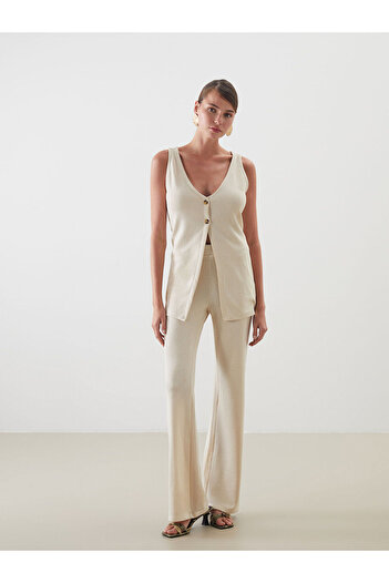 LC Waikiki Elastic Waist Spanish Leg Women's Trousers
