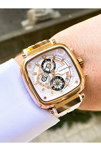 Reward Chaperone Men's Wrist Watch Waterproof White Color Special Series Guaranteed for 2 Years