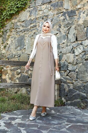 EBRUTESETTÜR Side Pocket Detailed Hijab Salopet Dress