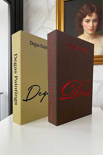 BayCazip 2-Piece Fabric Covered Book-Looking Decorative Box |   Gift & Jewelry Box