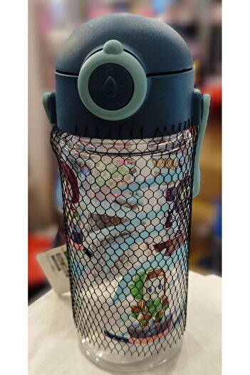 ada çanta kırtasiye Boy's Carrying Plastic Flask with Handle and Straw 400 ml
