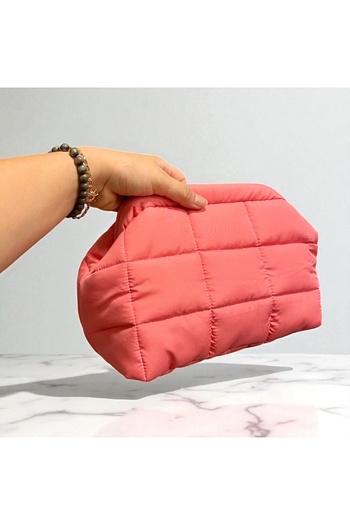 Nuggita Pink Puffer Hidden Scholarship Clutch Bag