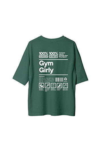 SVART WEAR Gym Girly Back side με τύπωμα oversized Μπλουζάκι 100% βαμβάκι