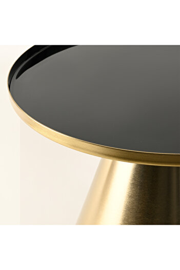homez Side Table Metal Gold, 40*40*37Cm