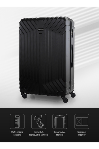 PARAJOHN Vector 2-piece Luggage Set Abs Hard Shell Check-in Trolley Bag With 360° Spinner Wheels & Lock