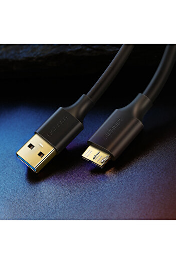Ugreen Kabel przewód do dysku USB-A 3.0 - Micro USB-B SuperSpeed 5Gb/s 1m czarny