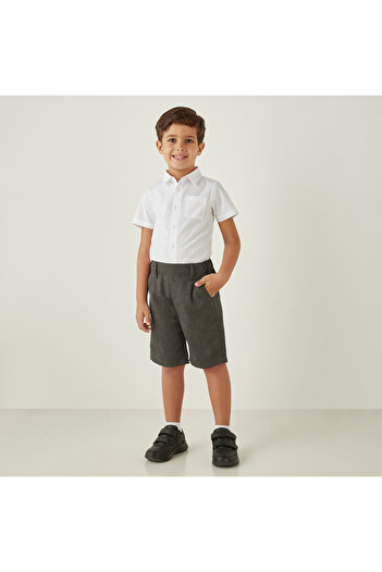 Juniors Solid Shorts with Belt Loops and Pockets