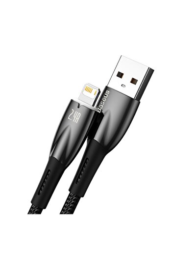 Baseus Glimmer Series kabel USB-A Iphone Lightning 480Mb-s 2.4A 2m czarny