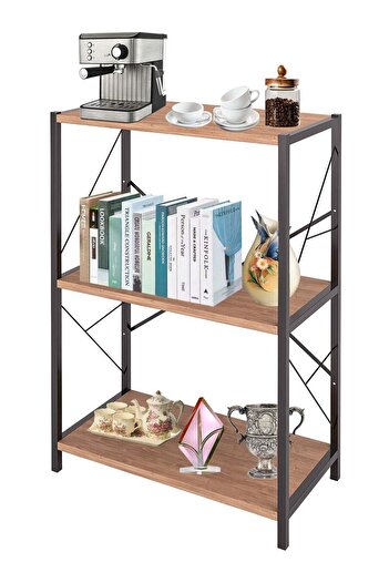AGD 3 Layer Coffee Table for Living Room, Entryway, Sofa, Foyer (Brown)
