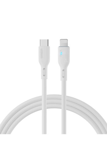 Joyroom Kabel do iPhone ze wskaźnikiem LED USB-C - Lightning 20W 2m biały