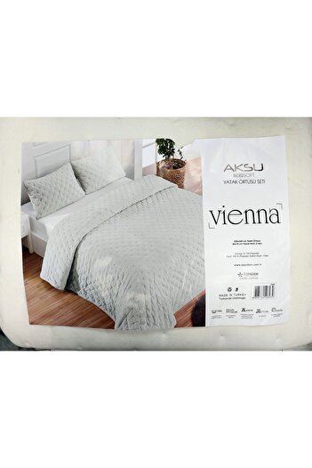AKSU Soft Vienna Double Bedspread Set (220X240)-Bone