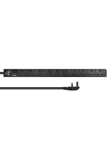 Inna marka Prelungitor rackabil Lanview UK, 1.4U, 13A, 10 prize, cablu 3m