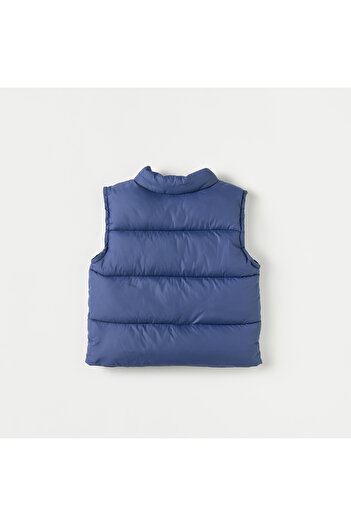 Juniors Solid Gilet with Zip Closure and Pockets
