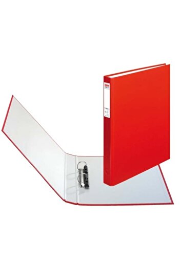 Herlitz Clasator cu inele, format A4, 2 inele, material carton, culoare roșu