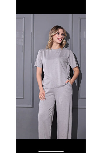 QUMRULİFE Gray Stone Oversized Suit