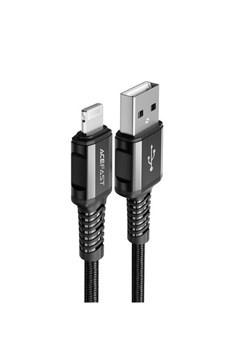 Acefast Kabel przewód MFI do iPhone USB - Lightning 2.4A 1.2m czarny