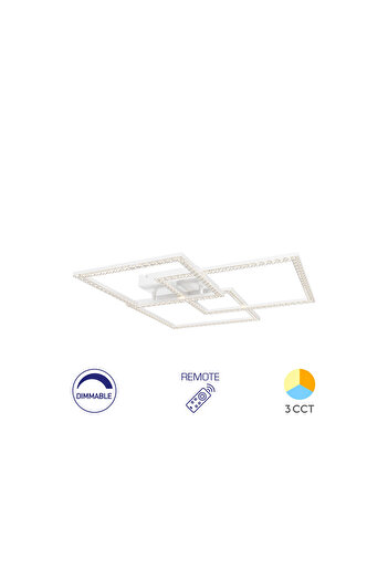 Braytron LED Ceiling Lamp Crystal LUSTRA LED 80W CRYSTAL-3IN1 with Remote Control