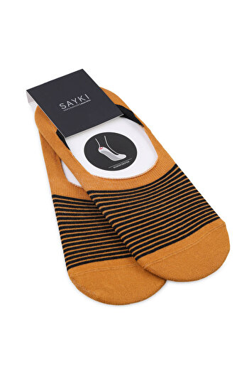 Hatemoğlu Beige Patterned Cotton Double Ballerina Socks
