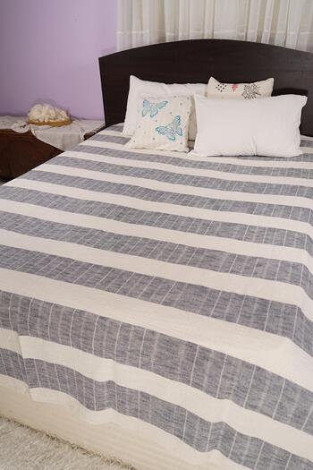 Defne&Apollon İpekçilik Natural Line – Handwoven 80% Cotton 20% Linen Double Pique - Gray