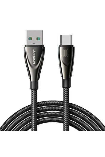 Joyroom Kabel przewód w oplocie Pioneer Series USB-A - USB-C 100W 1.2m czarny