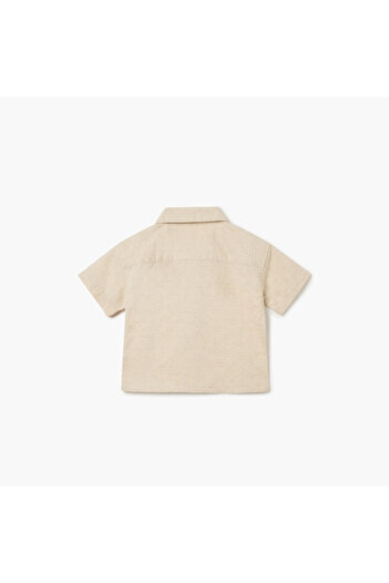 giggles Textured Shirt with Crochet Pocket