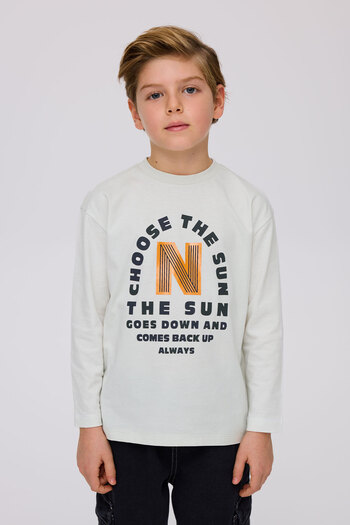 Nebbati Boy Ecru Tshirt