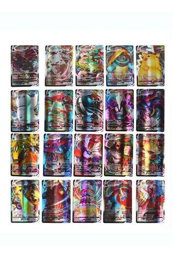 COOYA 100-Piece Pokemon Card Game 100V 50Vmax+50V